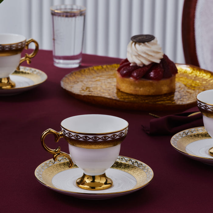 KARACA Karaca Hurrem Turkse Koffieset Espressoset 12 Delig | 6 Persoons ( 90 ml )