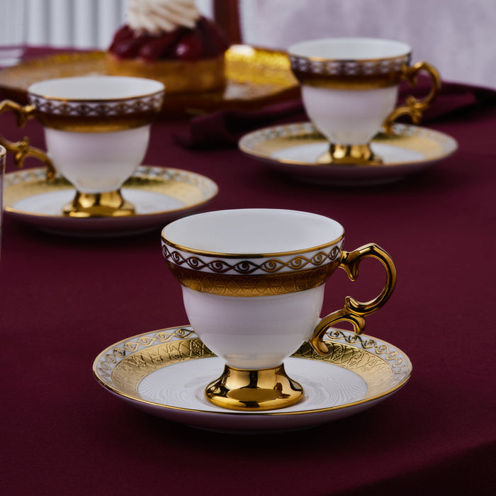 KARACA Karaca Hurrem Turkse Koffieset Espressoset 12 Delig | 6 Persoons ( 90 ml )