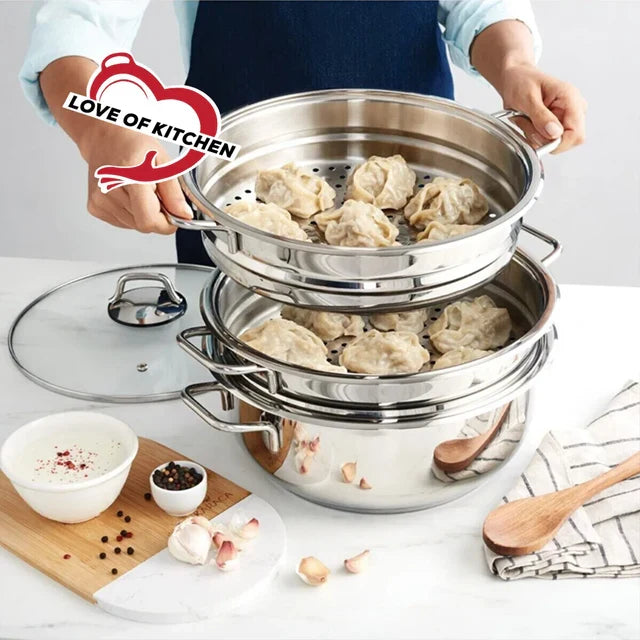 KARACA Karaca Love of Kitchen 2-laagse stoomkookpan / Manti / Rotti