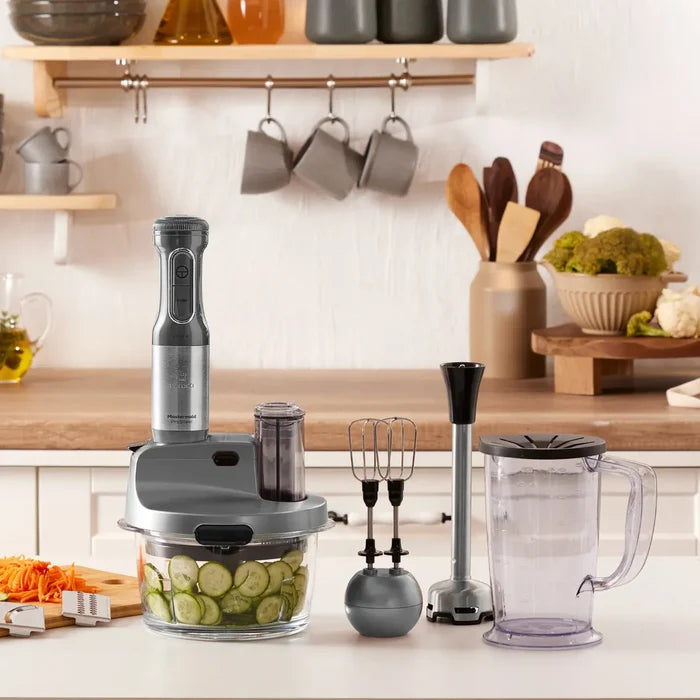KARACA Karaca Mastermaid keukenrobot, lange blender, 8-in-1, 2500 W, Galaxy Grey