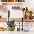 KARACA Karaca Mastermaid keukenrobot, lange blender, 8-in-1, 2500 W, Galaxy Grey