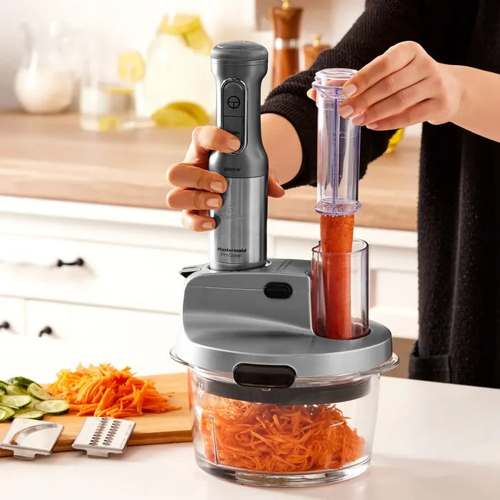 KARACA Karaca Mastermaid keukenrobot, lange blender, 8-in-1, 2500 W, Galaxy Grey