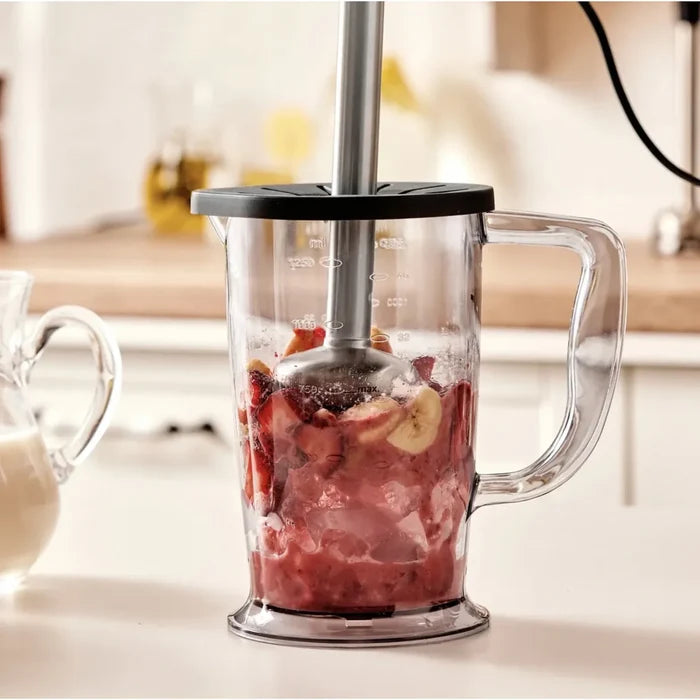 KARACA Karaca Mastermaid keukenrobot, lange blender, 8-in-1, 2500 W, Galaxy Grey