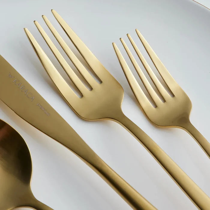 KARACA Karaca Orion Matt Gold Bestekset 30 Delig | 6 Persoons