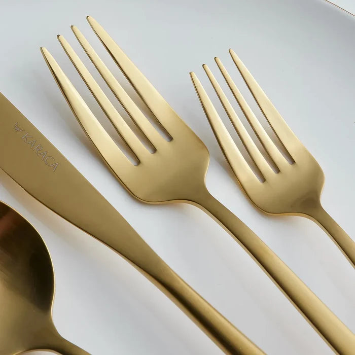 KARACA Karaca Orion Matt Gold Bestekset 30 Delig | 6 Persoons