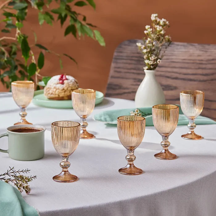 KARACA Karaca Rocca Borrelglas | 6 delig Gold