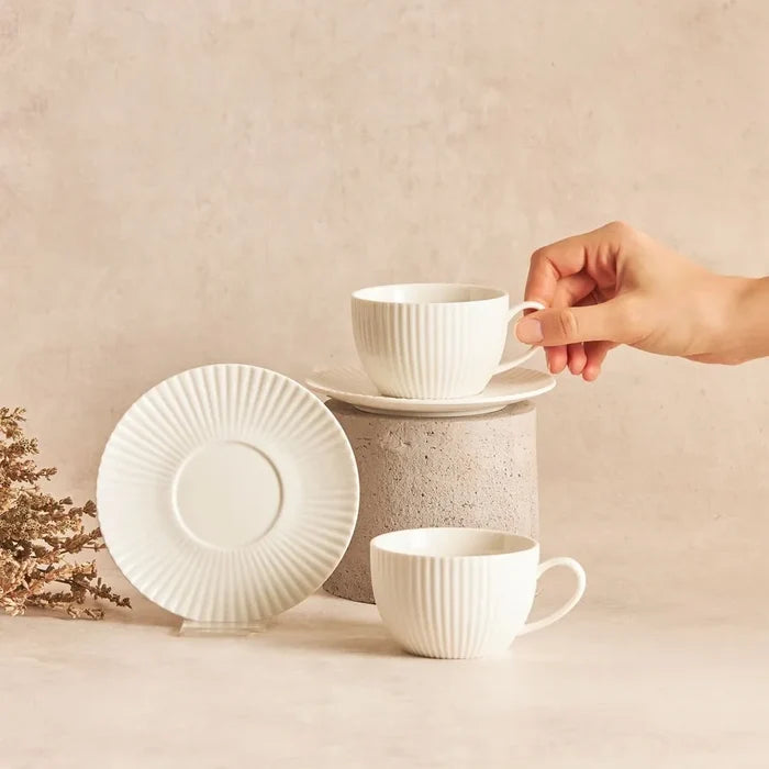 KARACA Karaca Seashell  Cappuccino/Nescafeset 12-Delig | 6-Persoons