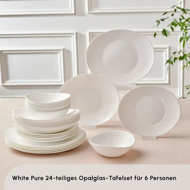 KARACA Karaca White Pure Opal Glas Serviesset 24 Delig | 6 Persoons