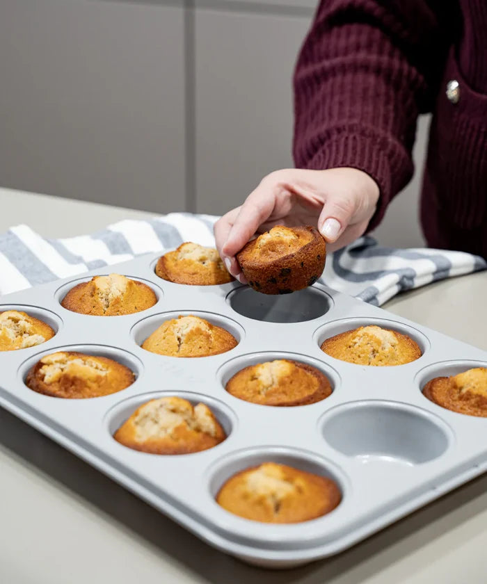 ZH Keramische muffinvorm beige – 12-Vaks, PFAS-vrij, Antiaanbak