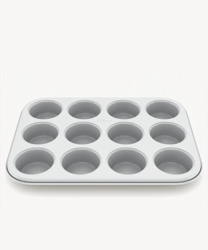 ZH Keramische muffinvorm beige – 12-Vaks, PFAS-vrij, Antiaanbak
