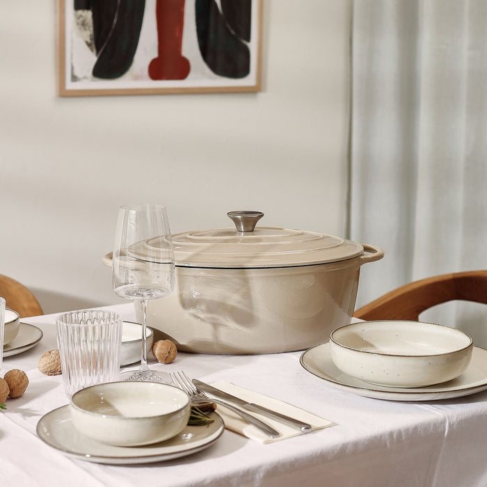 S & P Kookpot 41x26cm gietijzer beige Ferno