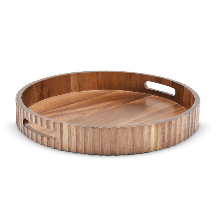 LIV LINEA Acaciahouten dienblad - Ø 35.5×5 cm