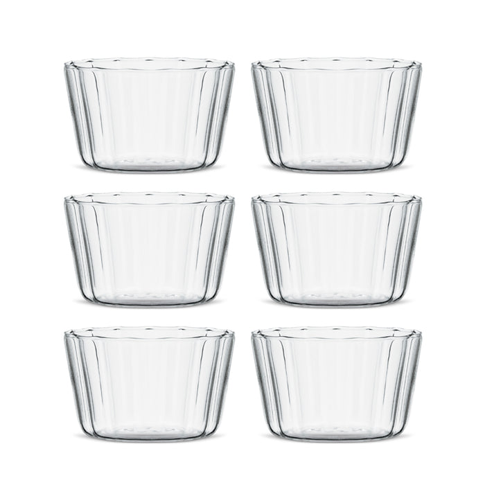 LIV LINEA Borosilicaat Glazen Kommen – Set van 6 | Ø 10,5 cm