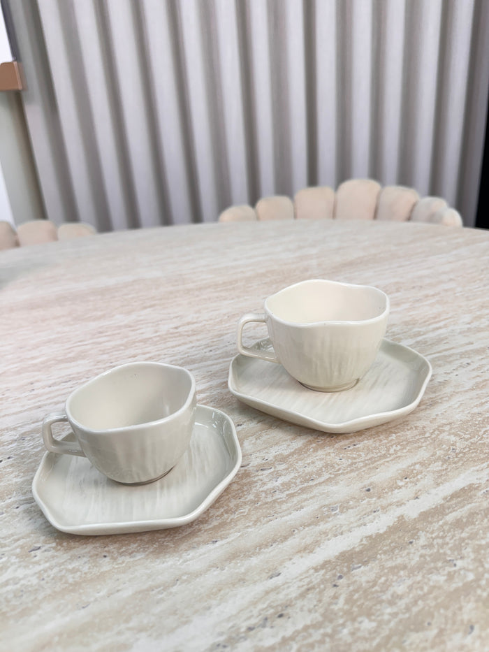 Bavary Linea Koffieset 12 Delig | 6 Persoons Beige - Cermico