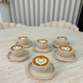 Bavary Linea Koffieset 12 Delig | 6 Persoons Beige - Cermico