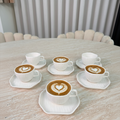 Bavary Linea Koffieset 12 Delig | 6 Persoons Wit - Cermico