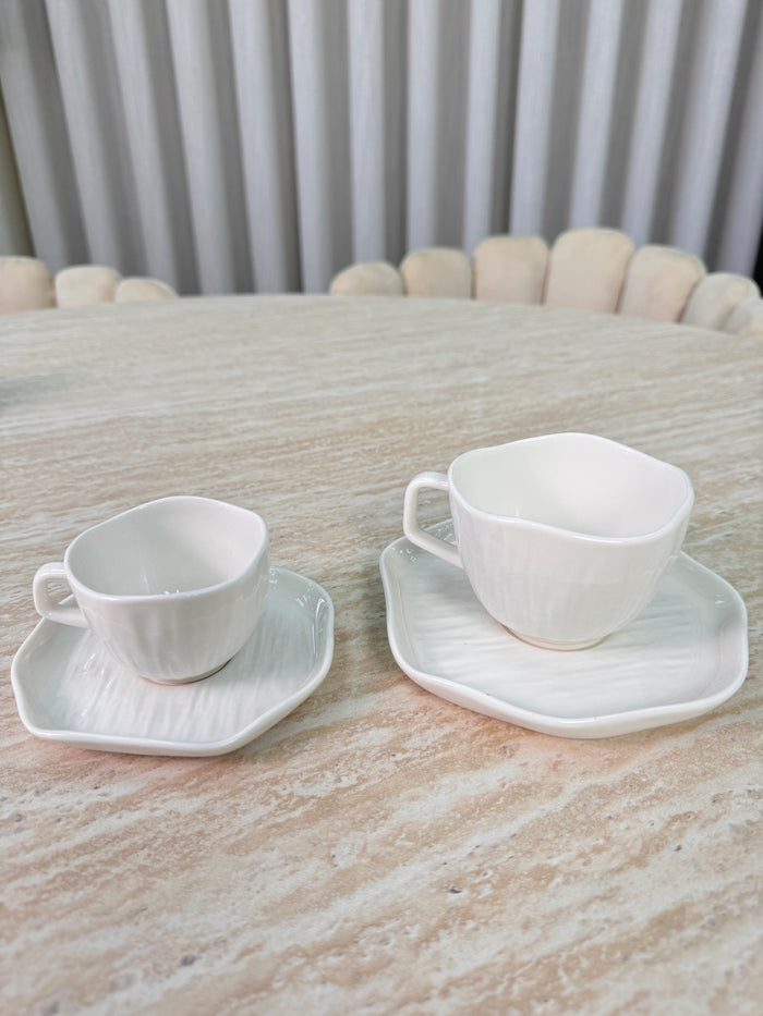 Bavary Linea Koffieset 12 Delig | 6 Persoons Wit - Cermico