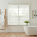 Lumi Light Filtering Shades diffusing light in a elegant bathroom