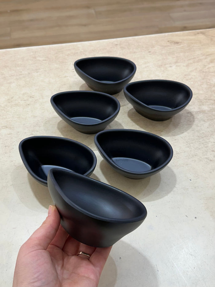 Cosy MELAMINE SNACKSET | 6 DELIG ORGANISCH ZWART