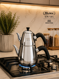 MLX MLX Theepotset 4-dlg - Turkse authentieke theepot RVS ( 0,75 / 1,5 Liter )