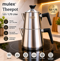 MLX MLX Theepotset 4-dlg - Turkse authentieke theepot RVS ( 1,00 / 1,75 Liter ) Mat