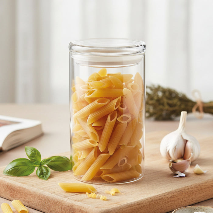 LIV MONO Borosilicaatglas Voorraadpot / opbergpot / Bewaardoos - met deksel – 1400 ml ( Per Stuk )