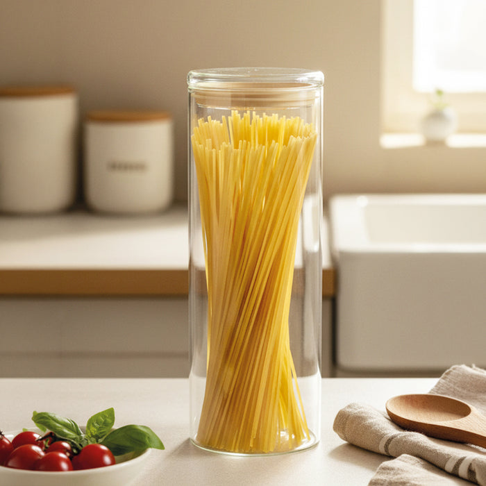 LIV MONO Borosilicaatglas Voorraadpot / opbergpot / Bewaardoos - met deksel – 2000 ml ( Per Stuk )
