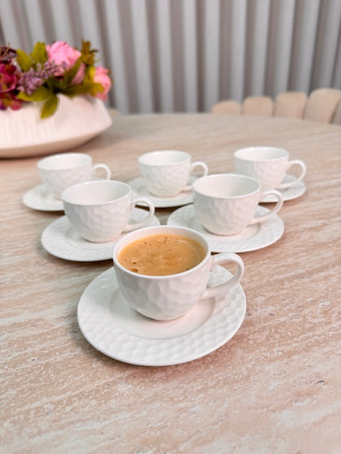 MLX Nora / Petek Espressoset 12 Delig | 6 Persoons