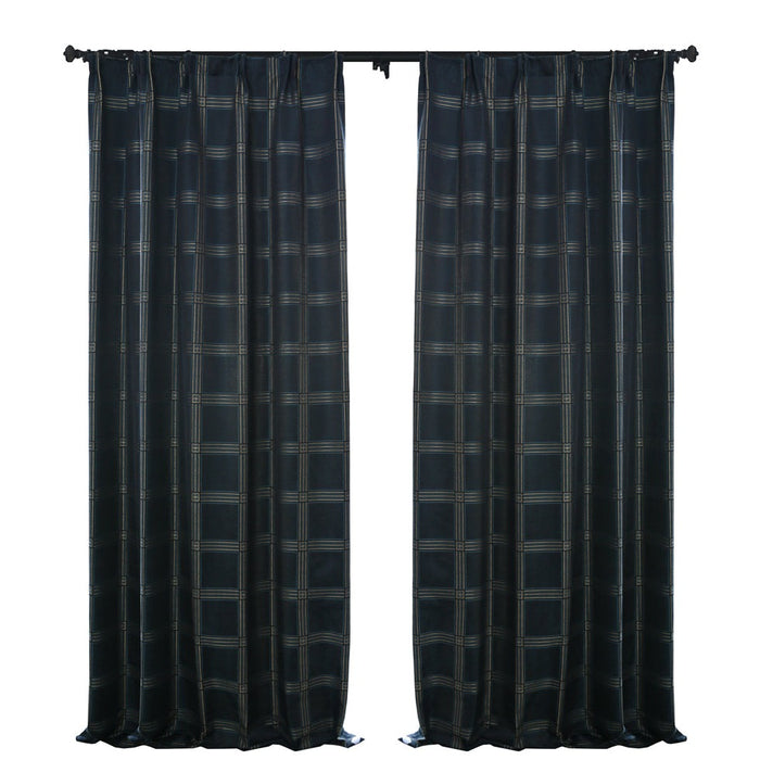 Opera Geometric Yarn-dyed Room Darkening Drapes/Curtains