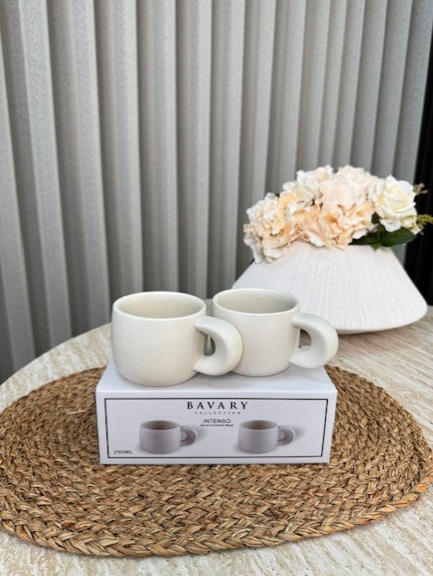 BVR Organisch ( Intenso ) Beker 2 Delig | Mat Beige