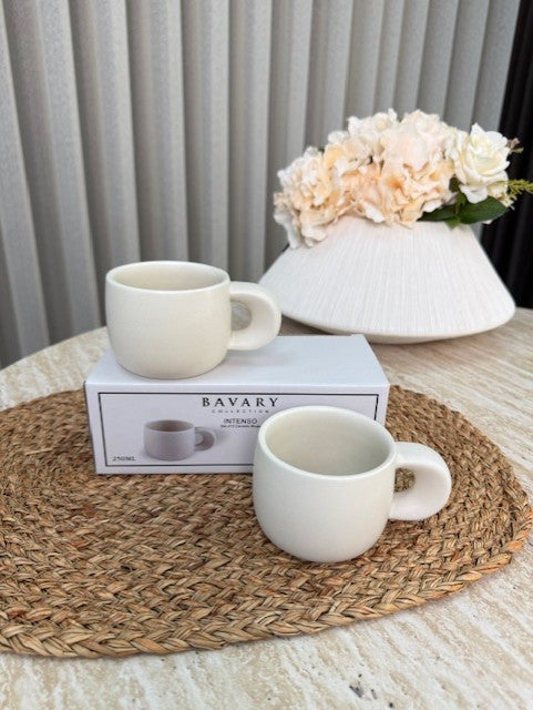 BVR Organisch ( Intenso ) Beker 2 Delig | Mat Beige