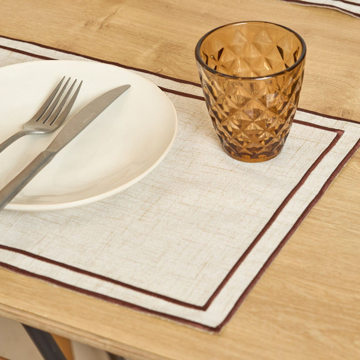 S & P PLACEMAT 44X29CM BEIGE MET DONKERBRUIN STIKSEL TABLETOP