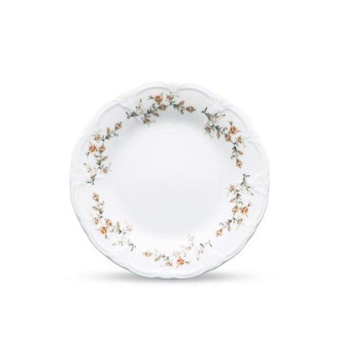 BonBistro Plat bord 16cm brown flower Retro