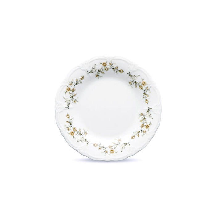 BonBistro Plat bord 20,5cm brown flower Retro