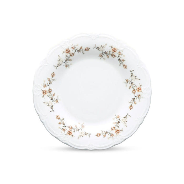 BonBistro Plat bord 27,5cm brown flower Retro