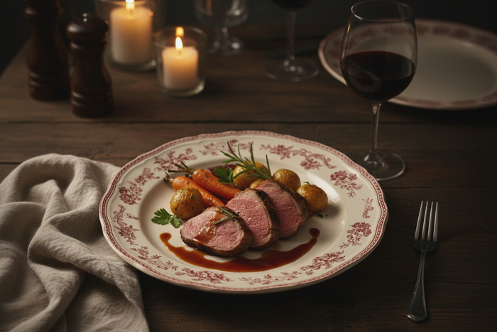 Plat bord 27cm burgundy Cyril