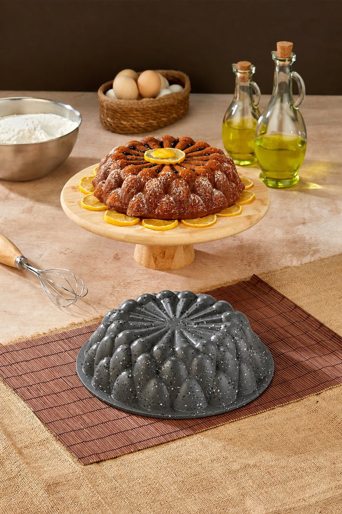 polochef Polochef Prizma - Gegoten Aluminium – Granieten Antiaanbaklaag – Antraciet – Quiche- en Taartvorm
