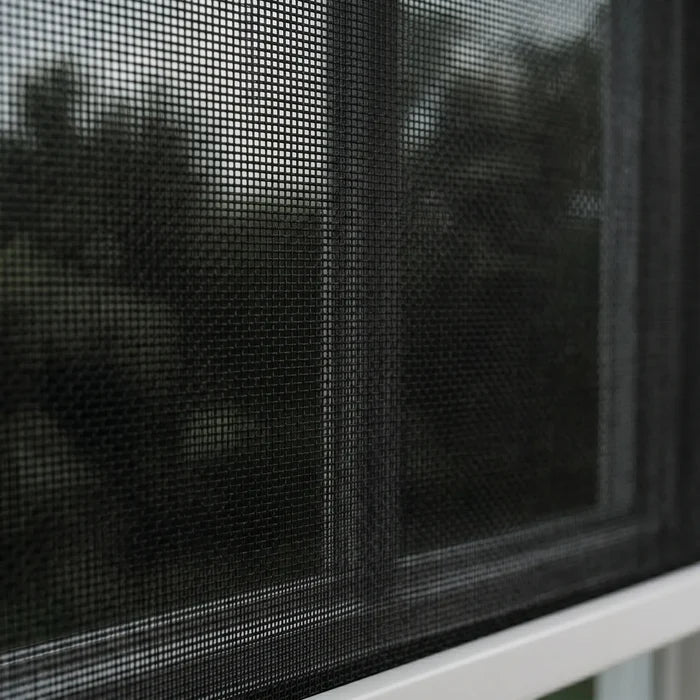 Macro Shot of Premier 1% Solar Screen Roller Shade showing the complex weave of fabric providing light blocking and transparency effect at the same time.