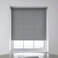 Main front view of gray ProGrade solar roller shades with 5 percent openness for glare control.
