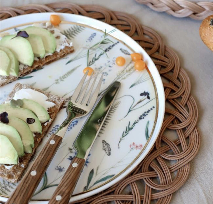 AKAYEV Rattan Placemat 35cm ( 6 Delig )