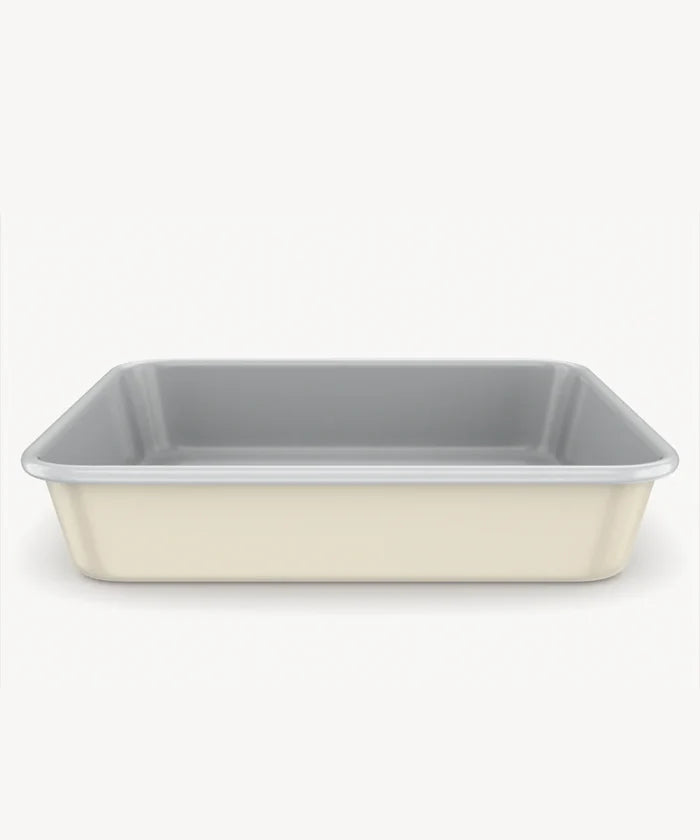 ZH Rechthoekige keramische bakplaat beige – PFAS-vrij, Antiaanbak