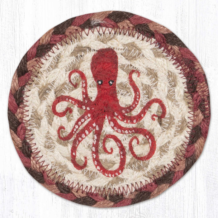 Red Octopus Printed Coaster