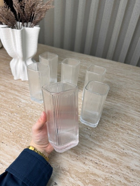 BVR Ribble Carree Longdrink Glazen 6 Delig