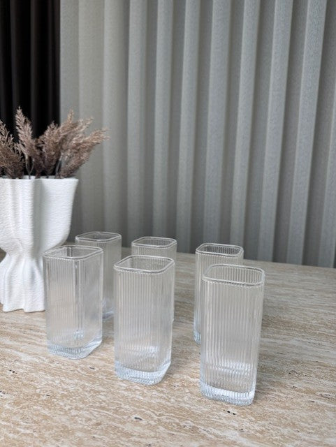 BVR Ribble Carree Longdrink Glazen 6 Delig