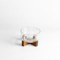 Liman Home Decor - Liman Online Rustic wood glazen schaal met standaard 15cm