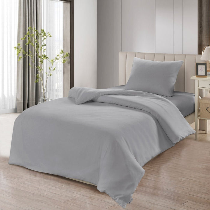 Lavella SADE DEKBEDOVERTREK SET | GRIJS 140X200 CM 3-DELIG