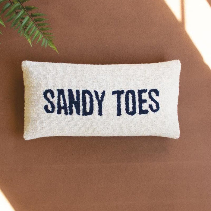 Sandy Toes Hooked Pillow