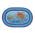 Sea Turtle Cove Oval Patch Rug
