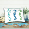 Seahorse Trio Throw Pillow