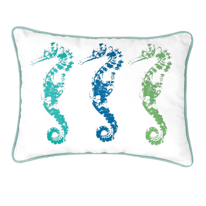 Seahorse Trio Throw Pillow